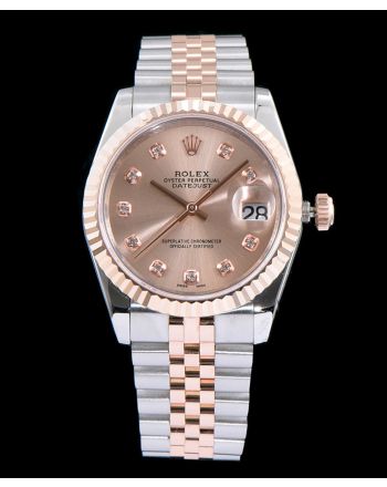 Rolex Datejust Wtach With Diamond maker Golden